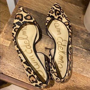 Sam Edelman leopard pointy toe flats